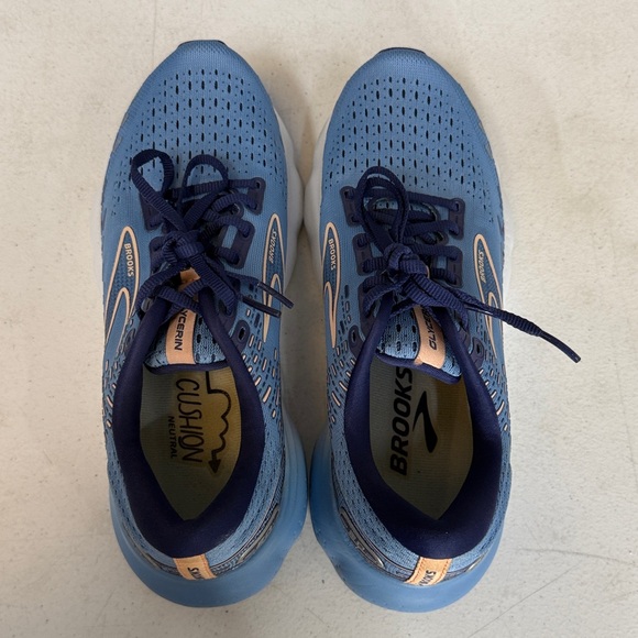 Women’s Brooks Glycerin 20 Neutral Running Shoe Blue/Peach/White Size 8 EUC - Picture 7 of 8